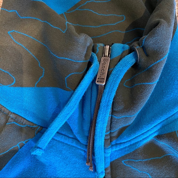 Bench Crowl Neck Zip Hoodie Sz Med - Picture 6 of 7